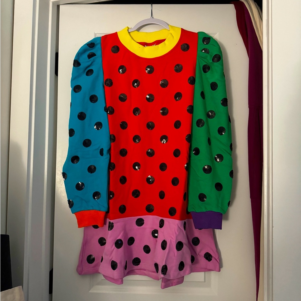 Queen of Sparkles Polka Dot Multicolor Dress